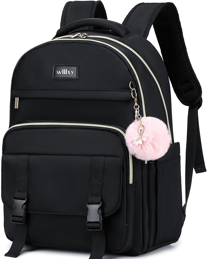 Caoroky knight Women Laptop Backpack 15.6 Inch Office Business Work Backpacks Purse Anti Theft Travel Back Pack School College Bookbag Nurse Teacher Learning Daypack Computer Rucksack,Black