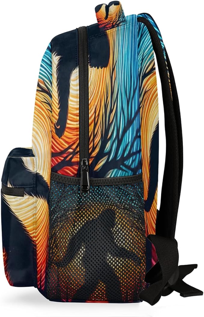 Pardick Galaxy Bigfoot Backpack for Kids Girls Boys Lightweight School College Students 18in Bookbag Large Capacity Computer Backpacks Laptop Rucksack Travel Gym Hiking Camping Daypack