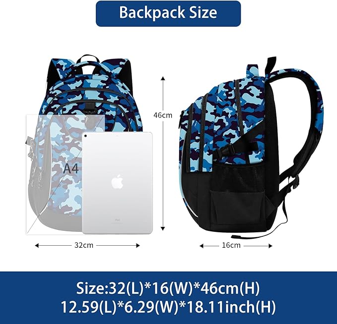 rickyh style School Backpack Travel Bag for Men & Women Lightweight College Back Pack with Laptop Compartmen (23XINLAN)