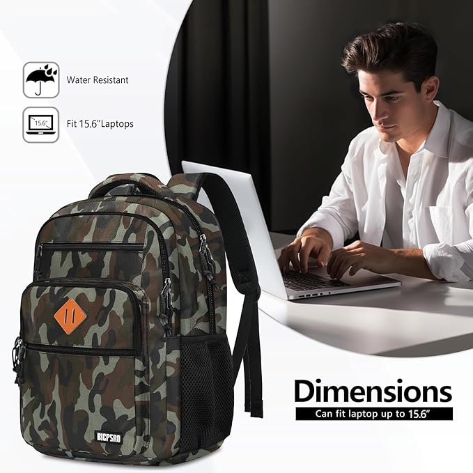 Classic Backpack for Men Women, School Backpack for Girls Boy Teens,15.6 Inch Laptop Bookbag with Reinforced Straps for College High School Work Business Computer Book Bag,mochilas para hombres