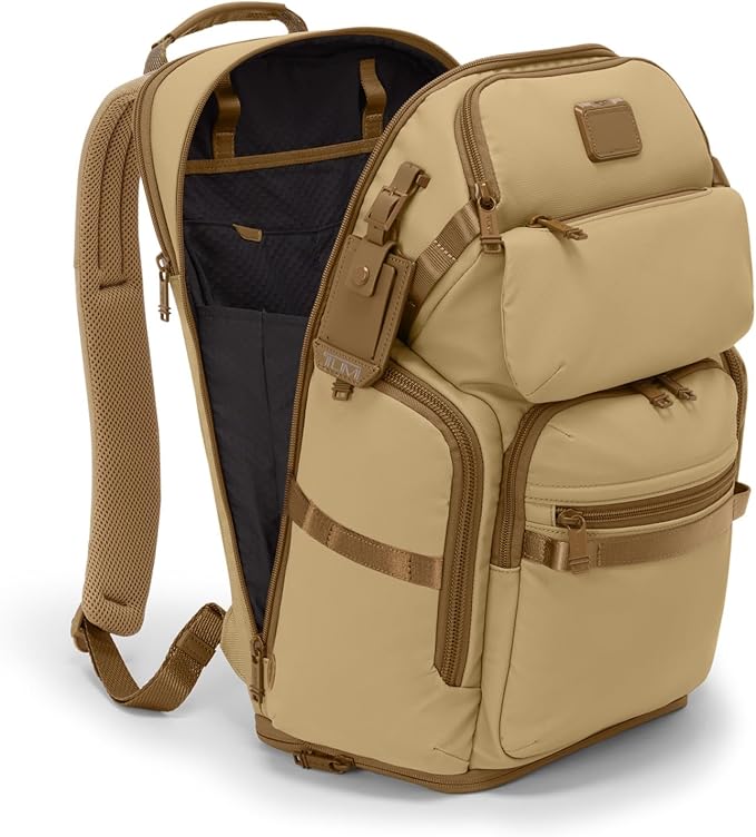 TUMI - Alpha Bravo Nomadic Backpack - Men's Durable Carry On Bag - 18.8" X 15.0" X 9.0" - Fits up to 15" Laptop - Khaki