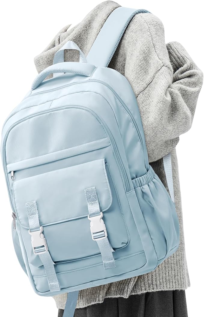 School Backpack For Women Men College Backpack With Lots Of Pockets Cute BookBag Casual Daypack Backpacks For Teens Girls Boys Waterproof(Blue)