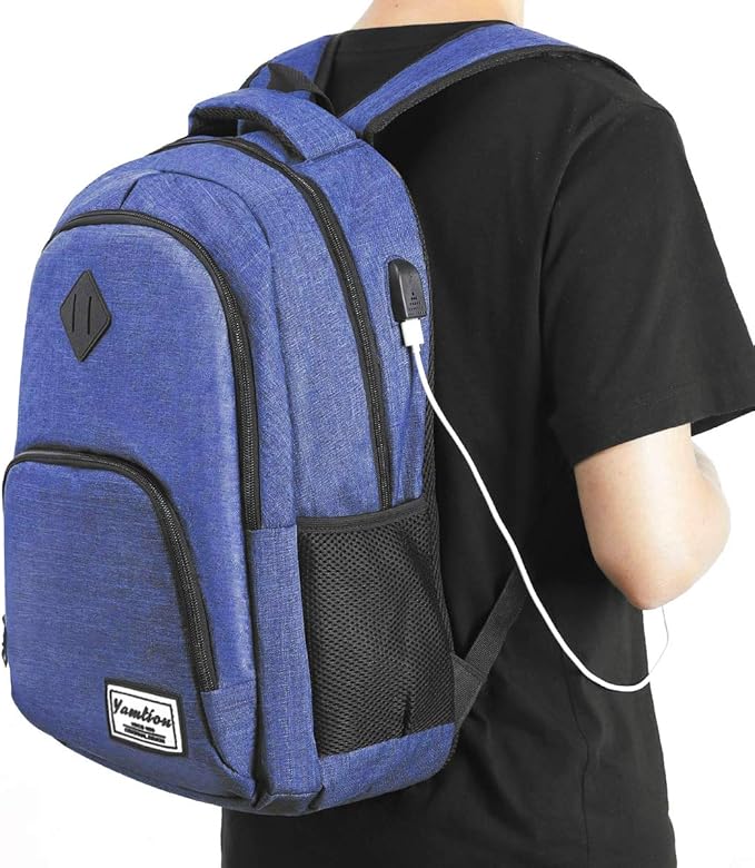 YAMTION Men's and Women's Computer Backpack with USB Charging for Travel Campus Business 35L