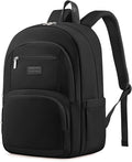 LOVEVOOK Travel Laptop Backpack for Men Women, Waterproof Work Backpack Fits 15.6 Inch Laptop, Large Computer Backpack for College, Black