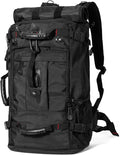 Large Capacity For Travel Hiking Sports Carry On Backpack Durable Convertible Duffle Bag Laptop airplane (BLack, 45L-Normal)