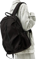 weradar Simple Black School Backpack For Women Men,Waterproof College Backpack,High School Bookbag For Teens Boys Girls,Lightweight Casual Daypack Travel Backpack