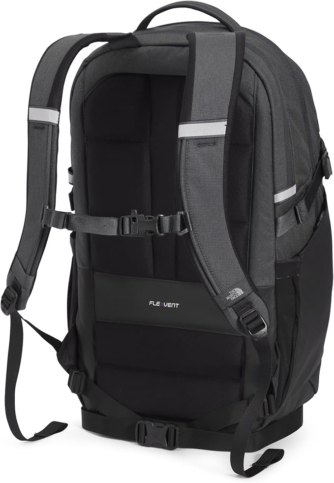 The North Face Router Everyday Laptop Backpack - Daypack, Water Repellent, Laptop Sleeve, Reflective Details, Asphalt Grey Light Heather/TNF Black-NPF, One Size