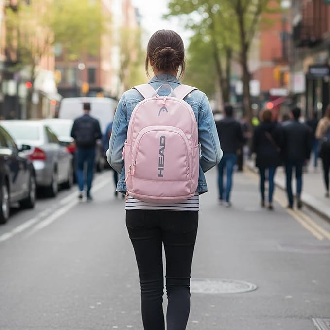 HEAD Waterproof Travel Backpack for Women, Lightweight 15.6 Inch Laptop Backpack with Shoes Compartment, Casual Daypack College Backpacks with 8 Pockets for Overnight/Sports Gym/Work/Fitness