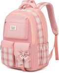 School Backpack for Girls, Cute Bookbag with Laptop Compartment for Teens College Student Mochilas Escolares para Niñas (Pink)