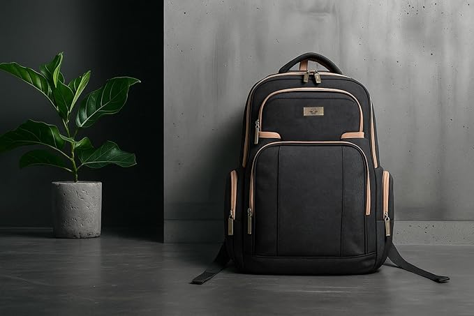 Dockers Harbor Durable Polyester Classic Laptop Travel Backpack, Black