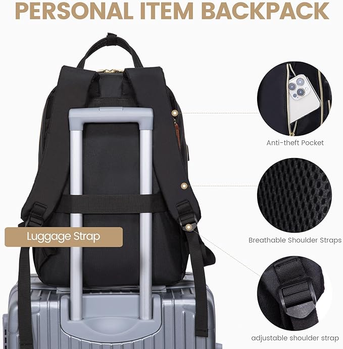 LOVEVOOK Laptop Backpack Women,Large Capacity 17.3 inch Laptop Bag Travel Backpack for Women,Computer Work College Teacher Backpacks with USB Port,Waterproof Personal Item Backpack Casual Daypack