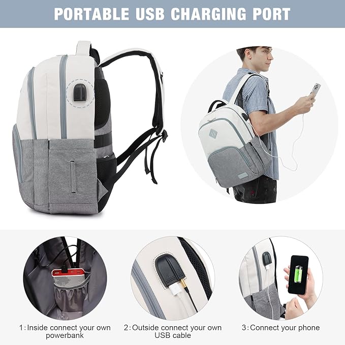 LOVEVOOK School Backpack for Women Men Classic Backpack with 15.6" Laptop Compartment Lightweight Bookbag for College Work High School