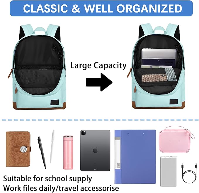 Goloni Backpack for Men Women, Anti-Theft Travel Laptop Backpack, Water Resistant 17.3 Inch USB Charging Backpack, Large Capacity Work Commute Bag