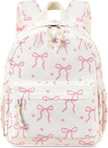 LOIDOU Mini Backpack for Girls, Small Backpack Purse Women Girls Cute Pink Bow backpacks School Bookbag Casual Back Pack Teens