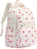 Phaoullzon Girls School Strawberry Backpack for Kids Kawaii Bookbag College Daypack,Strawberry