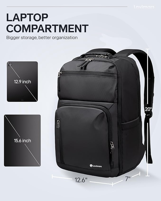 28L Travel Backpack for Men Laptop Backpack Women, Lightweight Computer Mens Business Travel Backpack w/ 15.6 Inch Macbook, Large Capacity Laptop Bag