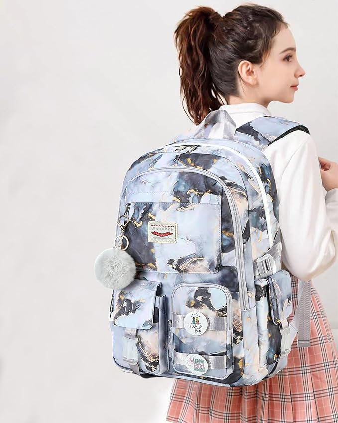 Makukke School Backpacks for Teen Girls - Laptop Backpacks 15.6 Inch College Cute Bookbag Anti Theft Women Casual Daypack
