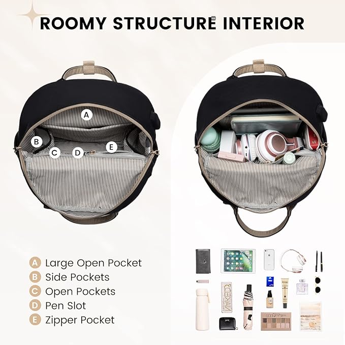 LOVEVOOK Mini Backpack for Women Stylish Waterproof Backpack Purse with USB Port, Cute Daypack for College Travel Party