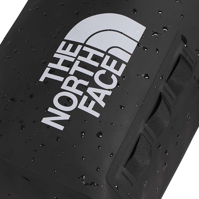 The North Face Base Camp Dry Bag - Roll-Top Waterproof Stuff Sack, Ideal for Camping Gear & Kayak Accessories, TNF Black/TNF White, 18 Liters