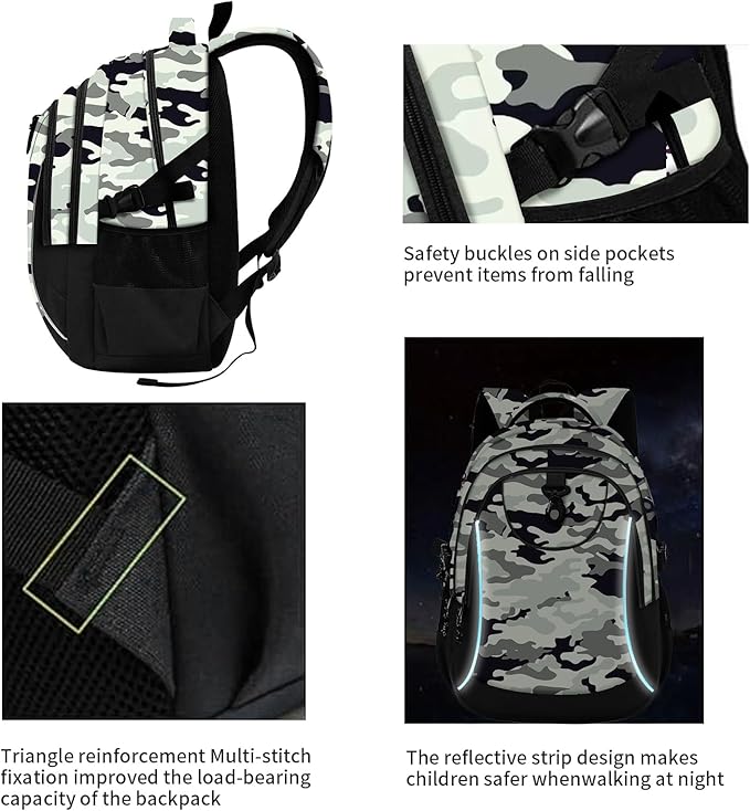 rickyh style School Backpack Travel Bag for Men & Women Lightweight College Back Pack with Laptop Compartmen (23QIANHUI)
