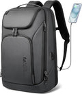 hk Business Smart Backpack for Men Anti-Theft for 17.3 Inch Laptop with USB Charging Port Water-Resistant Large Durable Compact 30L for Travel College Work-Deep Grey