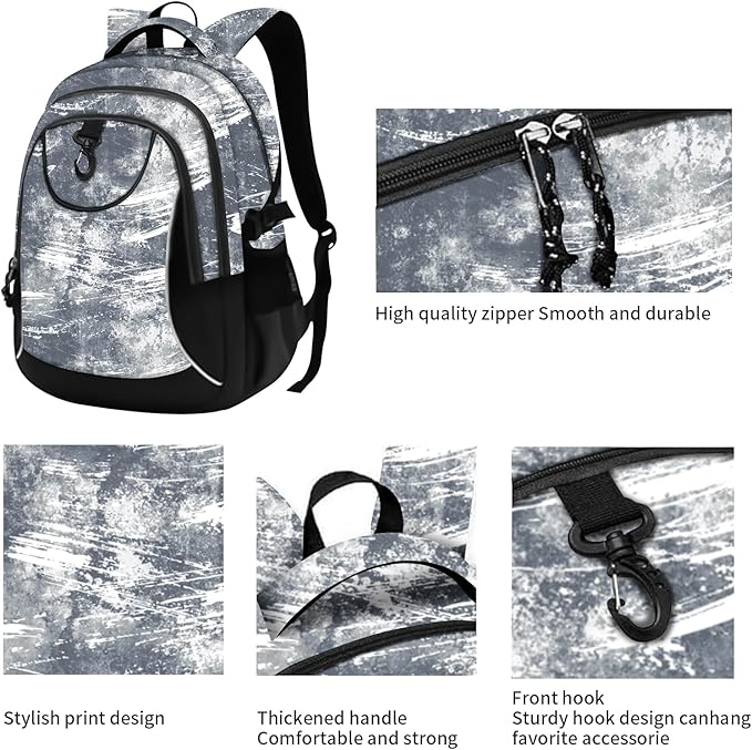 rickyh style School Backpack Travel Bag for Men & Women Lightweight College Back Pack with Laptop Compartmen (23MOSE)