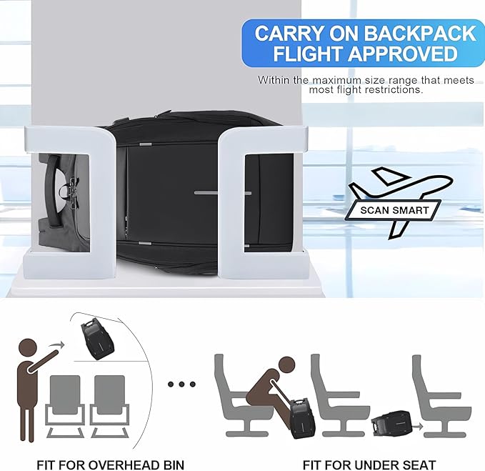 BANGE Travel Backpack for 15.6 Inch Notebook,Lightweight Work Backpacks for Men, Daily Fashion Backpack for Men and Women