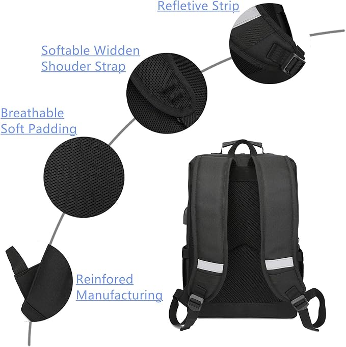 YALUNDISI Laptop Backpack for Women Men Vintage Backpack Bookbags Anti Theft Bookbag 15.6inch