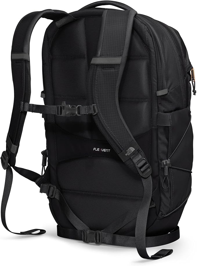 THE NORTH FACE Women's Borealis Luxe Commuter Laptop Backpack, TNF Black/Burnt Coral Metallic-NPF, One Size