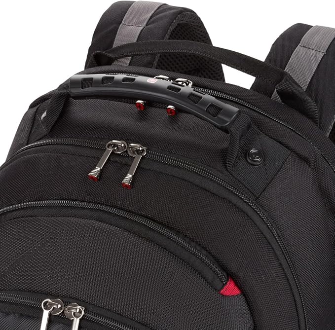 Wenger Legacy 16 inch Laptop Backpack, Men's and Women's Laptop Bag, Black/Gray, One Size