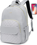 School Backpack Women,15.6 inch Laptop Bookbag with Stylish Stitch Pattern for Teen Girls,College Backpack Nursing Daypack TSA Friendly for Trip Work Business Middle School
