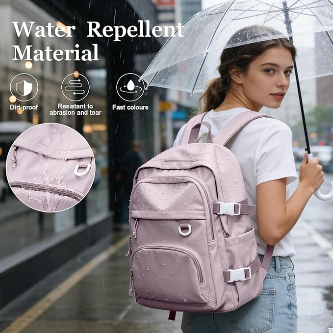 Lightweight College Backpack for Women Men Cute School Bag for Teens Girls Boys High School Backpack for Students Waterproof Casual Daypack Backpack（Purple）