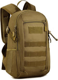 HUNTVP 20L Tactical Backpack Military MOLLE Backpack Daypack Rucksack Gear Tactical Assault Pack Bag for Hunting Camping Trekking (20L-Dark Brown)