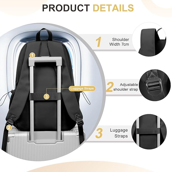 Basic Black Backpack For High School Women Men,Lightweight Casual Daypack College Backpack,Simple Bookbag For Teens Boys Girls,Waterproof School Bag