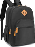 Leaper Travel Backpack for Women Laptop Backpack for Men Water-resistant School Backpack for Girls Kids Boys Back Pack Casual Daypack Satchel Black