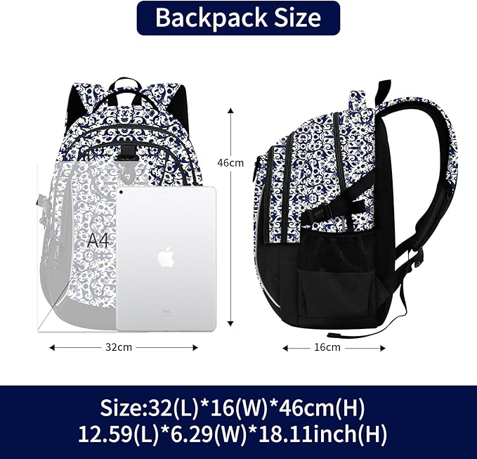 rickyh style School Backpack Travel Bag for Men & Women Lightweight College Back Pack with Laptop Compartmen