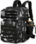 25L Tactical Backpack for Men and Women Military Backpack Small Assault Pack Molle Backpack Bug Out Bag Travel Rucksack Daypack (Black Lightning)