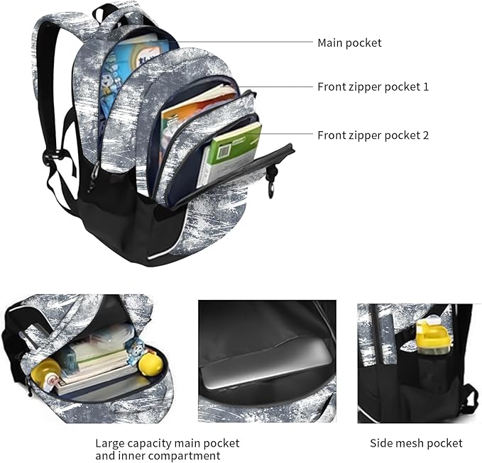 rickyh style School Backpack Travel Bag for Men & Women Lightweight College Back Pack with Laptop Compartmen (23MOSE)