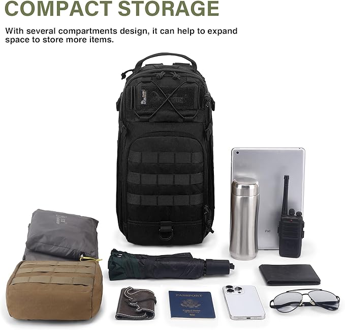 Mardingtop Small Tactical Backpack,Molle Military Rucksack Daypack for Backpacking Camping Hiking Traveling,18L Backpack