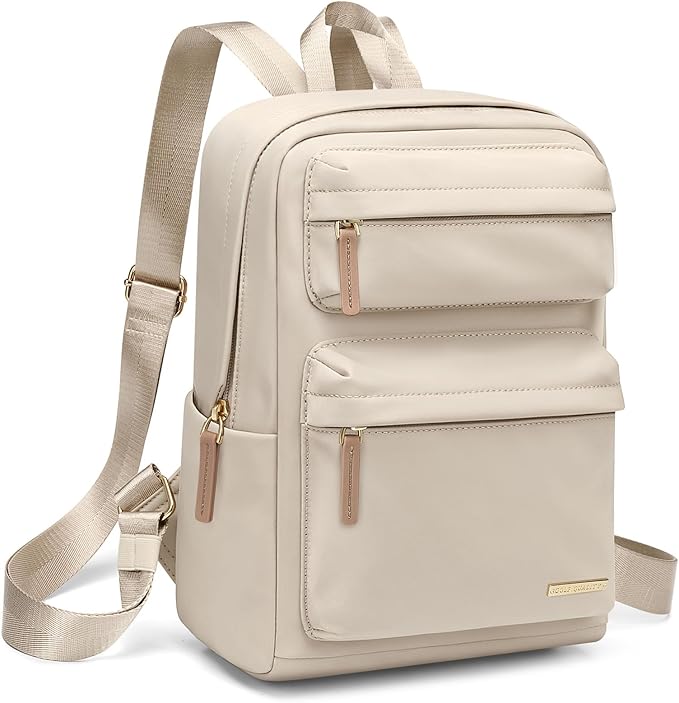 Mini Backpack for Women Lightweight Small Waterproof Backpack Purses Daily Daypack,fit 10.2Inch iPad,Apricot
