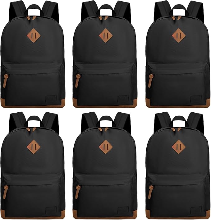 Goloni 6 Packs Classic Backpack with USB Charging Port,Laptop Backpack for Travel