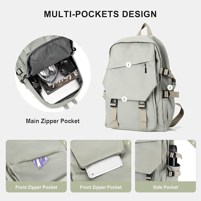 coowoz Lightweight School Bag College Laptop Backpack for Men Women Travel bag High School Middle Bookbag for Boy Girls