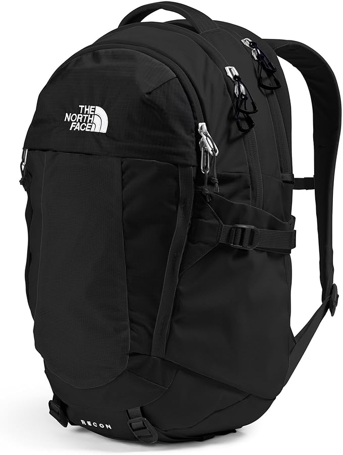 The North Face Women's Recon Everyday Laptop Backpack - Commuter Travel Bag, 18" Laptop Sleeve, Water-Repellent, TNF Black/TNF Black-NPF, One Size