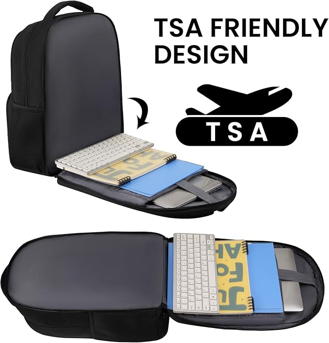 BIKROD Backpack for Men and Women, School Backpacks for Teen Boys Water Resistant TSA Travel Backpack with USB Charging Port, Business Anti Theft Sturdy Computer Bag Gifts Fits 15.6 Inch Laptop,Black