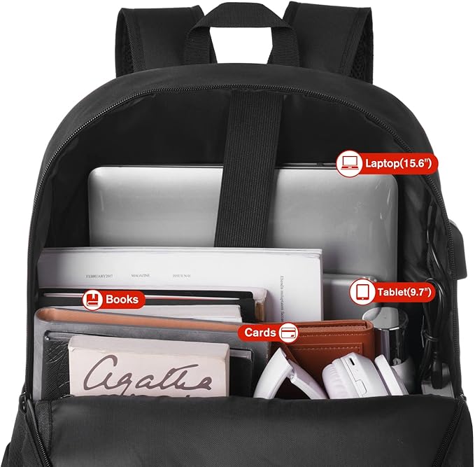 YAMTION 17 Inch Backpack for School Business Travel,Computer Bookbag Schoolbag for Work Office High School College Teen Men Boy Girl Women