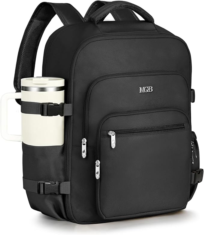 Travel Backpack for Women & Men, Large Carry On Personal Item Bag Airline Approved, Waterproof Traveling Overnight Bags, Gifts Laptop Backpack for Travelers College-Students Commuters (Black)