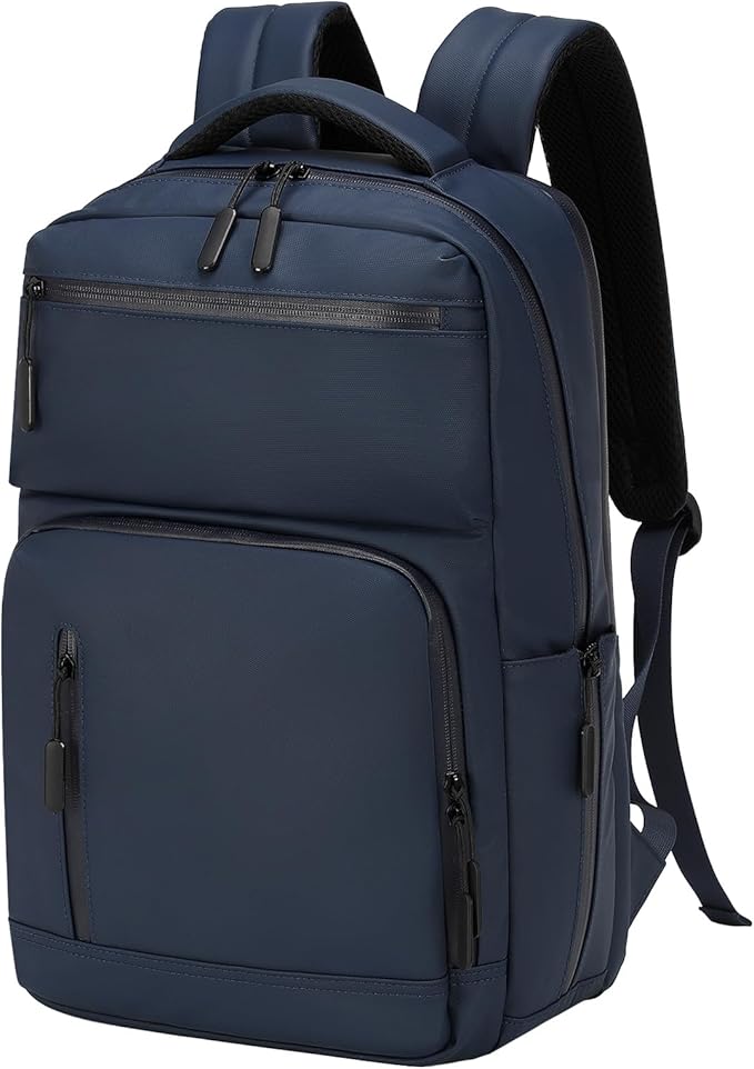 Waterproof Laptop Backpack for Men & Women, Flight Approved Anti-Theft Daypack with 15.6-inch Laptop Sleeve (Blue)