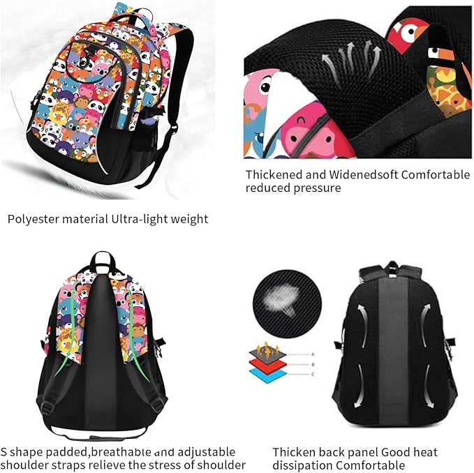 rickyh style School Backpack Travel Bag for Men & Women Lightweight College Back Pack with Laptop Compartmen (23DONGWU)
