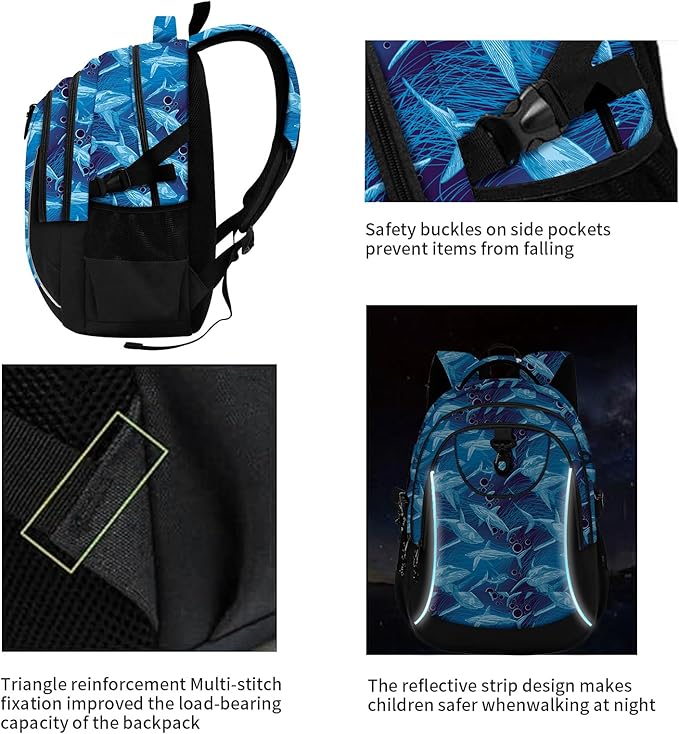 rickyh style School Backpack Travel Bag for Men & Women Lightweight College Back Pack with Laptop Compartmen (23SY)