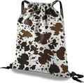 Drawstring Backpack Draw String Bag Waterproof for Sports Gym Beach Travel Cute Aesthetic Sackpack Men Women (13"×17")-Cowhide